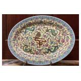 Chinese Famille Rose Dragon and Floral Porcelain