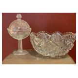 Vintage American Brilliant Period Cut Hobstar