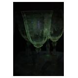 8 Vintage Fostoria Navarre Etched Crystal Water