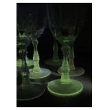 8 Vintage Fostoria Navarre Etched Crystal Water