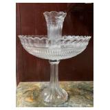 Vintage Pressed Glass Centerpiece Epergne with