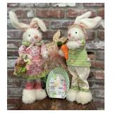 Easter Bunny Figurines & Spring Decor 4 Piece