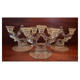Antique Cambridge Glass Keyhole Candelabras,