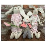 Country Easter Bunny Plush Doll Lot ï¿½ Boy/ Girl