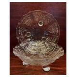 2 Vintage Fostoria Navarre Floral Etched Bon Bon