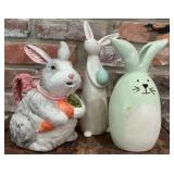 Easter Bunny Decor Lot ï¿½ Ceramic Rabbit Pitcher,