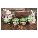Easter Bunny Collection Porcelain Decor Lot ï¿½