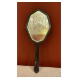 Vintage Sterling Silver Overlay Hand Mirror,