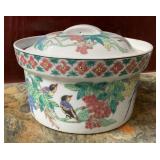 Vintage Asian Birds & Floral Lidded Porcelain