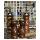 Vintage Wooden Salt & Pepper Mill, Pepper Grinder