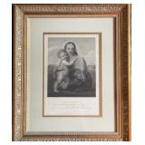 Antique P W Tomkins Engraving After Raphael,