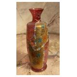 Vintage Bohemian Cranberry Ruby Art Glass Vase,