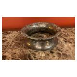 Vintage Silverplate Punch Bowl Ring With Pierced
