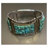 R. Johnson Signed Southwestern Turquoise Nugget