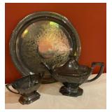 Wallace Silver Plate M257 14 In. Round Serving