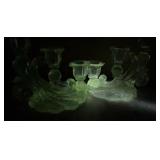 Antique Cambridge Rose Point Etched Glass 3