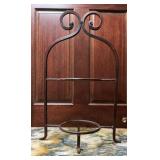 Vintage Wrought Iron Two-Tier Round Plant Stand