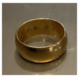 Vintage 1978 FONCO 14K Yellow Gold Wide Dome