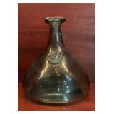 Vintage Blenko Style Hand-Blown Olive Green Glass