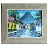 Original Antigua Guatemala Street Scene Folk Art