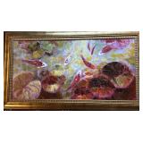 Contemporary Original Oil Painting Koi Pond Lily