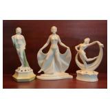 Vintage Art Deco Porcelain Nude Lady Flower Frog