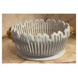 Vintage Italian Porcelain Reticulated Centerpiece