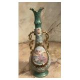 Vintage Austrian Porcelain Double Handle Ewer