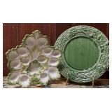 Lot of 2 Majolica Style Serving Plates Jay