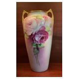 Antique Art Nouveau Hand-Painted Porcelain Rose