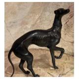 Antique French Art Deco Cast Bronze Greyhound
