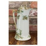 Japanese Porcelain Bamboo Motif Chocolate Pot