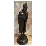 Signed Namgreb Vienna Bronze Style Woman In Fur