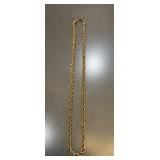 Vintage 1/20 14K Gold-Filled Rope Chain Necklace