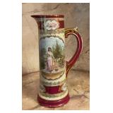 Vintage Vienna Austria Porcelain Ewer Pitcher