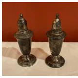 Pair of Crown Sterling Silver Weighted Footed