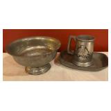 Vintage Queens Art Pewter Handmade Danish Quality