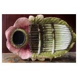 Antique Austrian Majolica Asparagus Serving Tray
