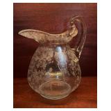 Cambridge Rose Point Crystal Doulton Pitcher No.