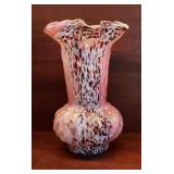 Antique Art Nouveau Bohemian Pink Spatter Art