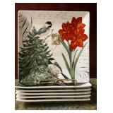 Grace Teaware Fine Porcelain Chickadee and Red