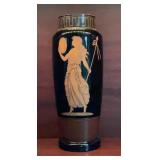 Vintage Czech Black Hyalith Basalt Glass Vase