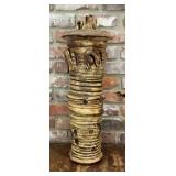 Lidded Studio Pottery Vessel with Applied Loop