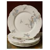 Set of  4 Haviland & Company Limoges France Blue
