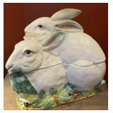 Vintage Regency Italian Glazed Ceramic Rabbit