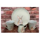 inHomestylez Bunny Rabbit Stoneware Dinnerware