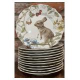 Set of 12 Pier 1 Imports -Sofie the Bunny- Plates