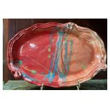 Contemporary Hand-Painted Abstract Art Pottery