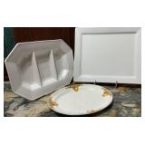 Lot of 3 Serving Platters Trays Strawberry Street
