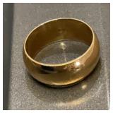 Vintage 10K Yellow Gold Wide Dome Wedding Band